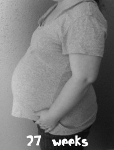 27 weeks pregnant belly