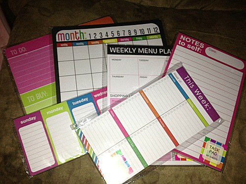Target dollar bin notepads to do list