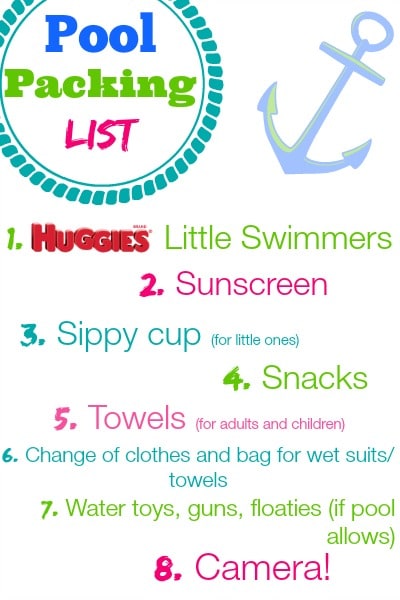 Family Swimming Packing List