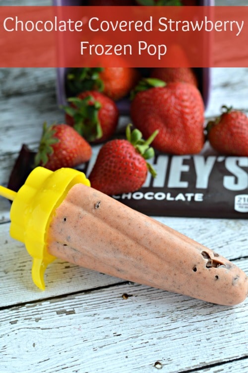 Chocolate Covered Strawberry Frozen Pop