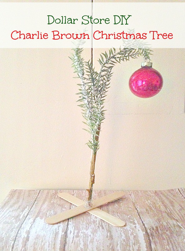 DIY Dollar Store Charlie Brown Christmas Tree