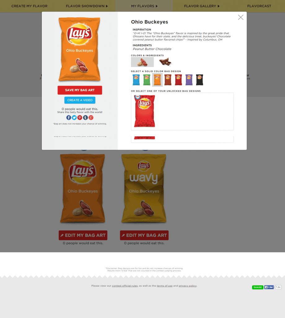 Ohio Buckeyes chip flavor