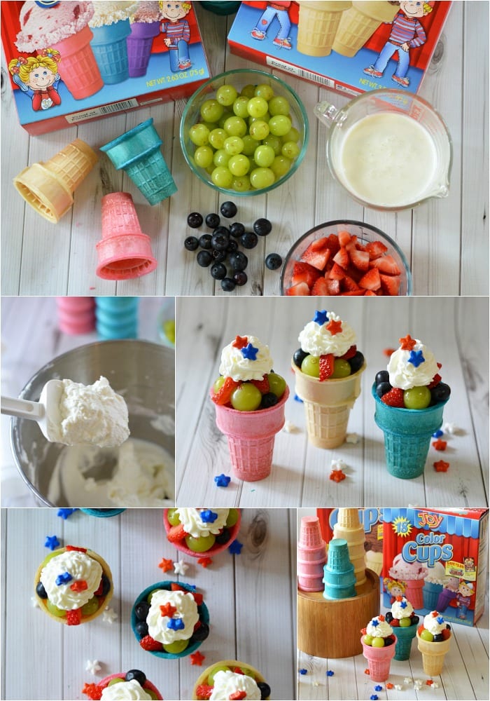 Fourth of July Fruit Cones