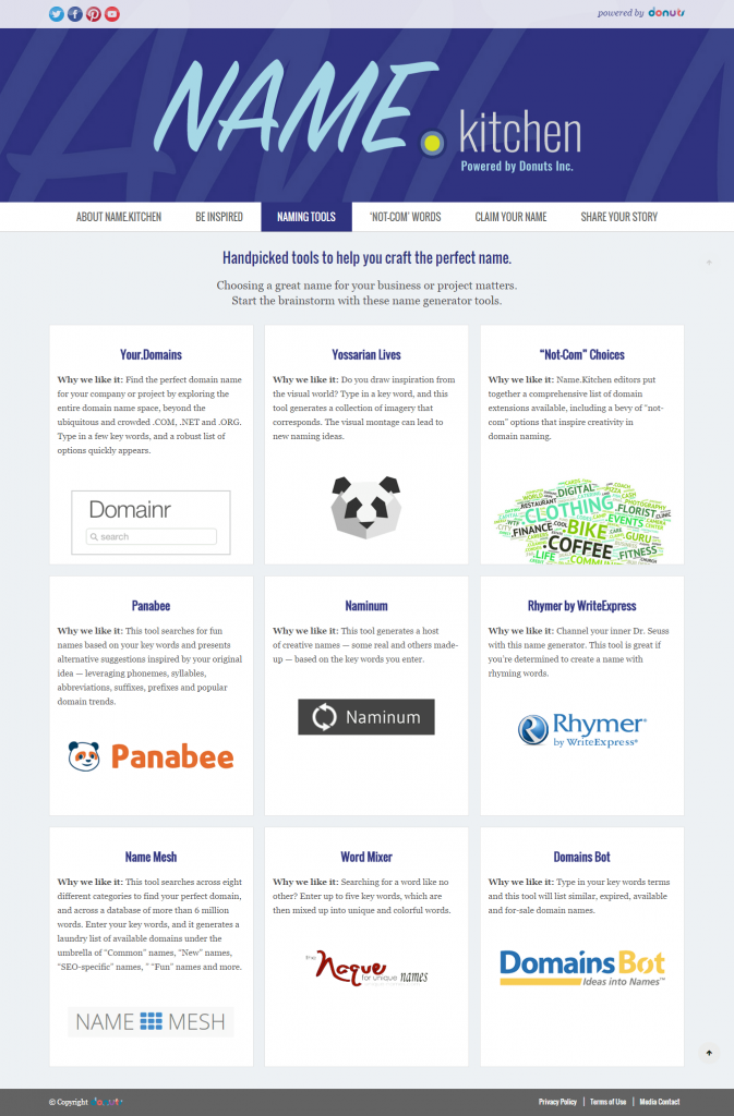 Name.Kitchen's Naming Tools for your business