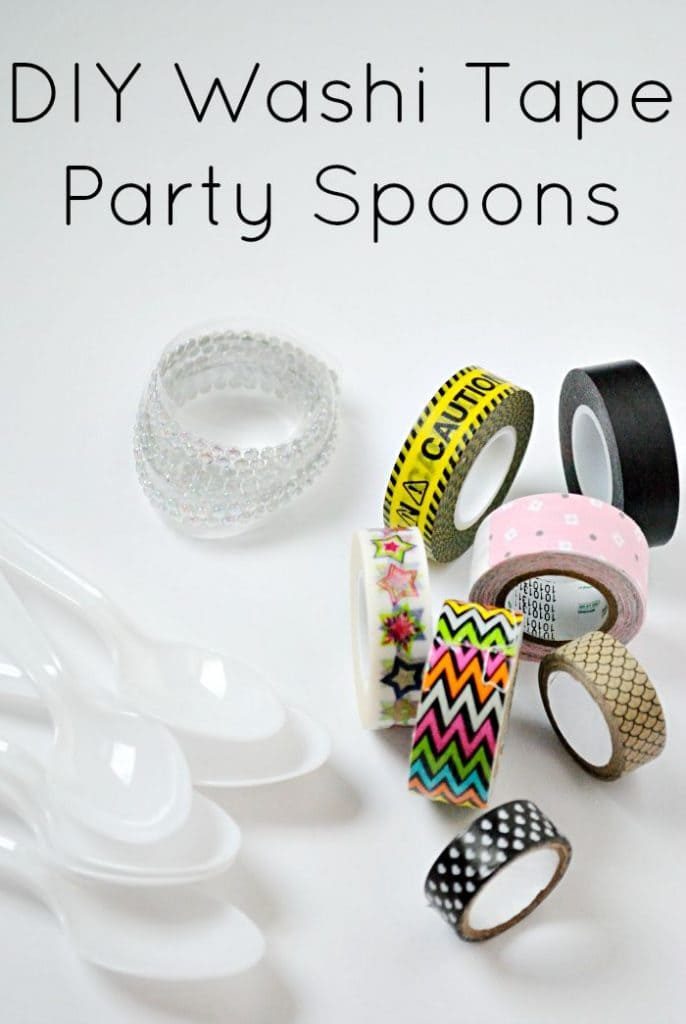 DIY Washi Tape Party Spoons