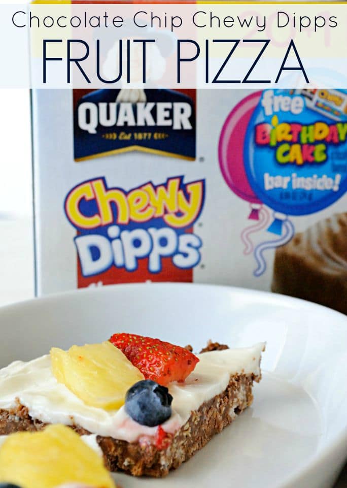 Quaker Chewy Dipps Granola Bar Fruit Pizza Recipe