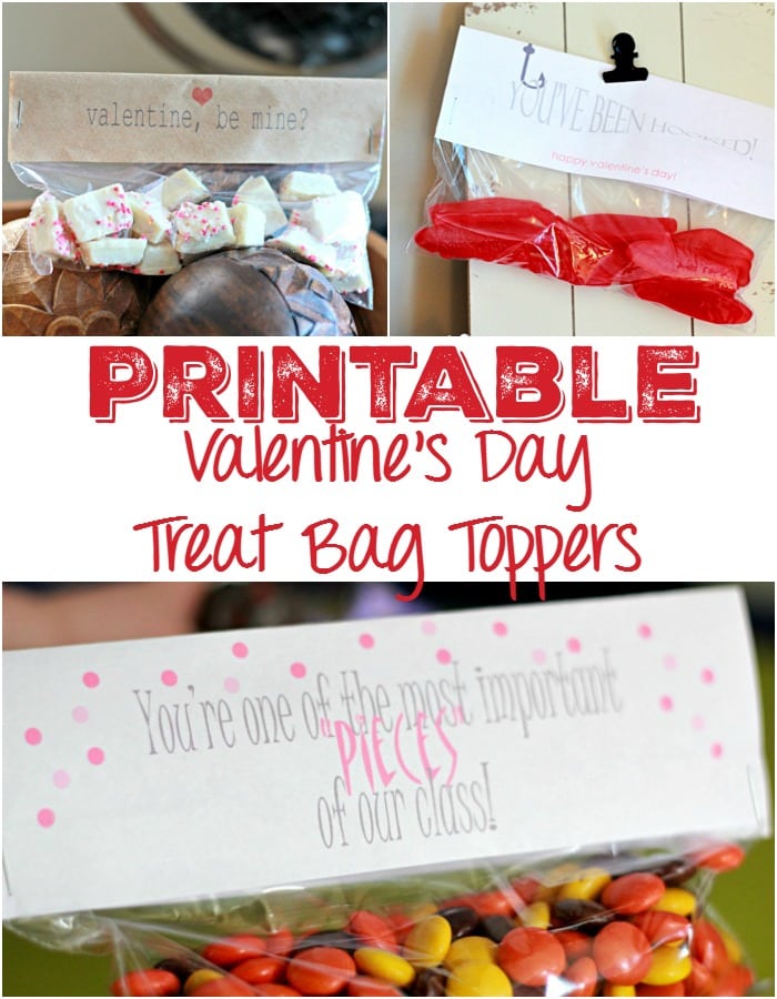 Printable Valentine's Day Treat Bag Toppers