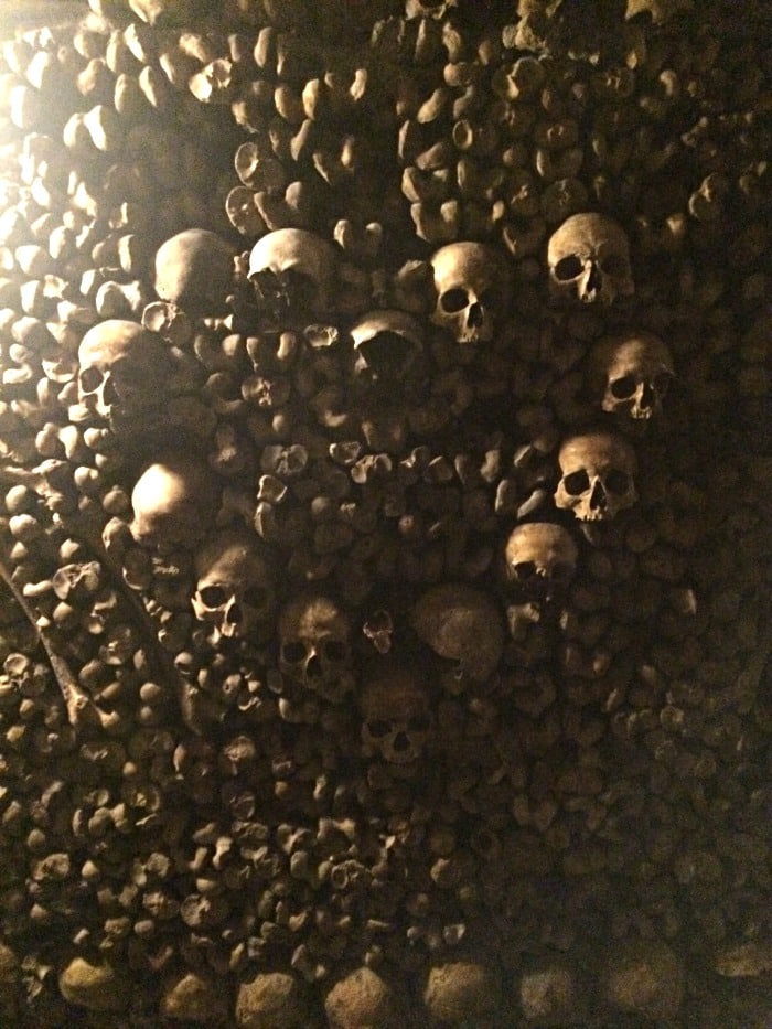 skulls in the shape of a heart catacombs
