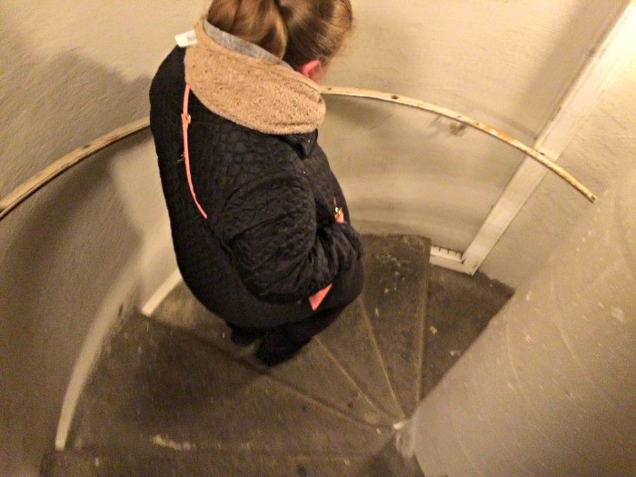 stairs to go down to the Paris catacombs